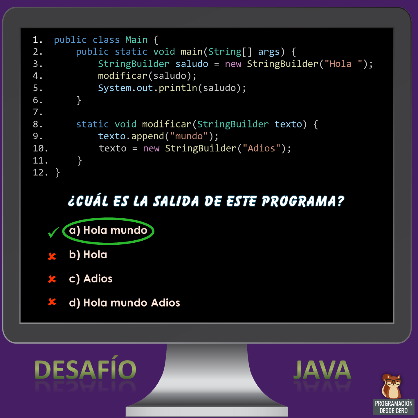 Solución al desafío