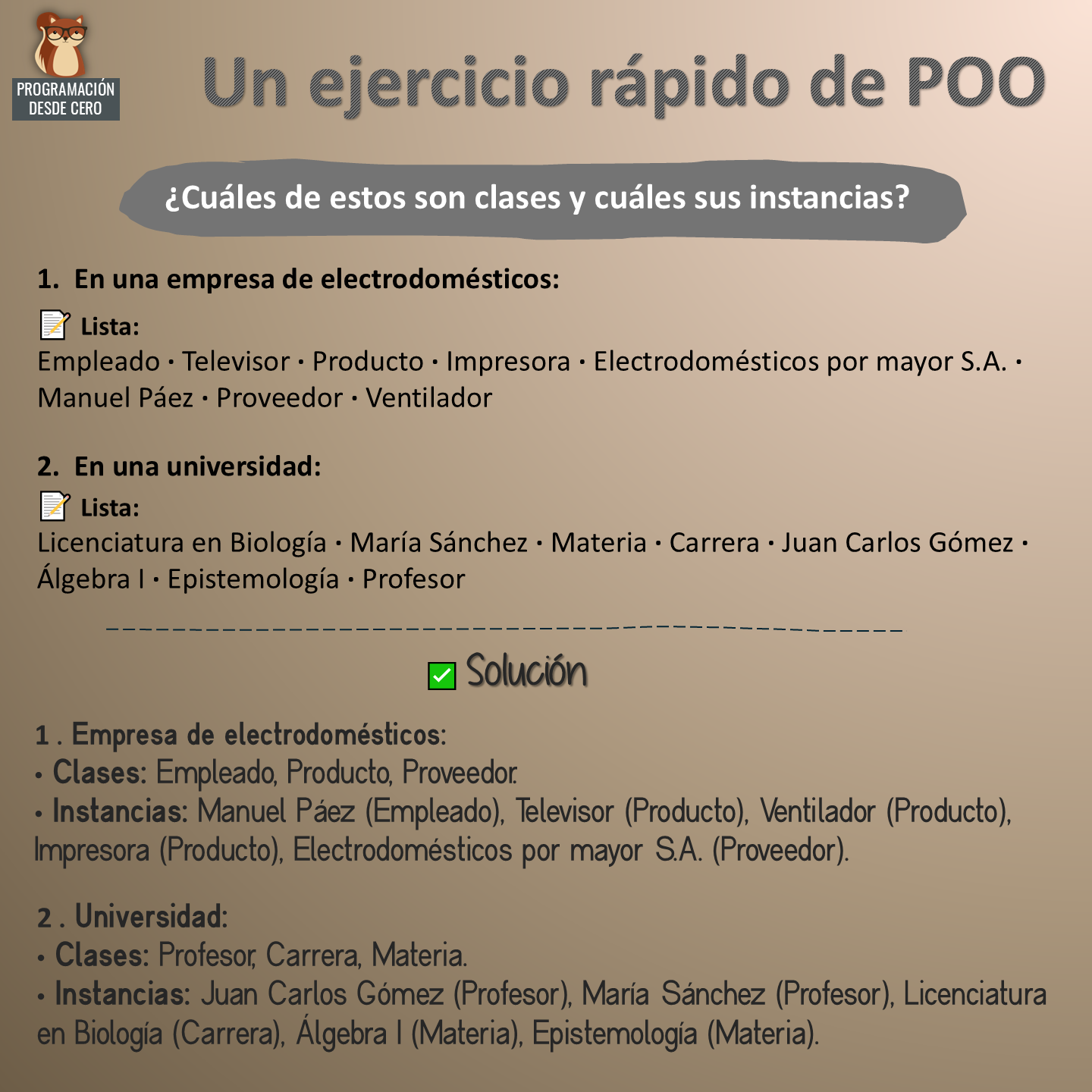 Ejercicio rápido de POO