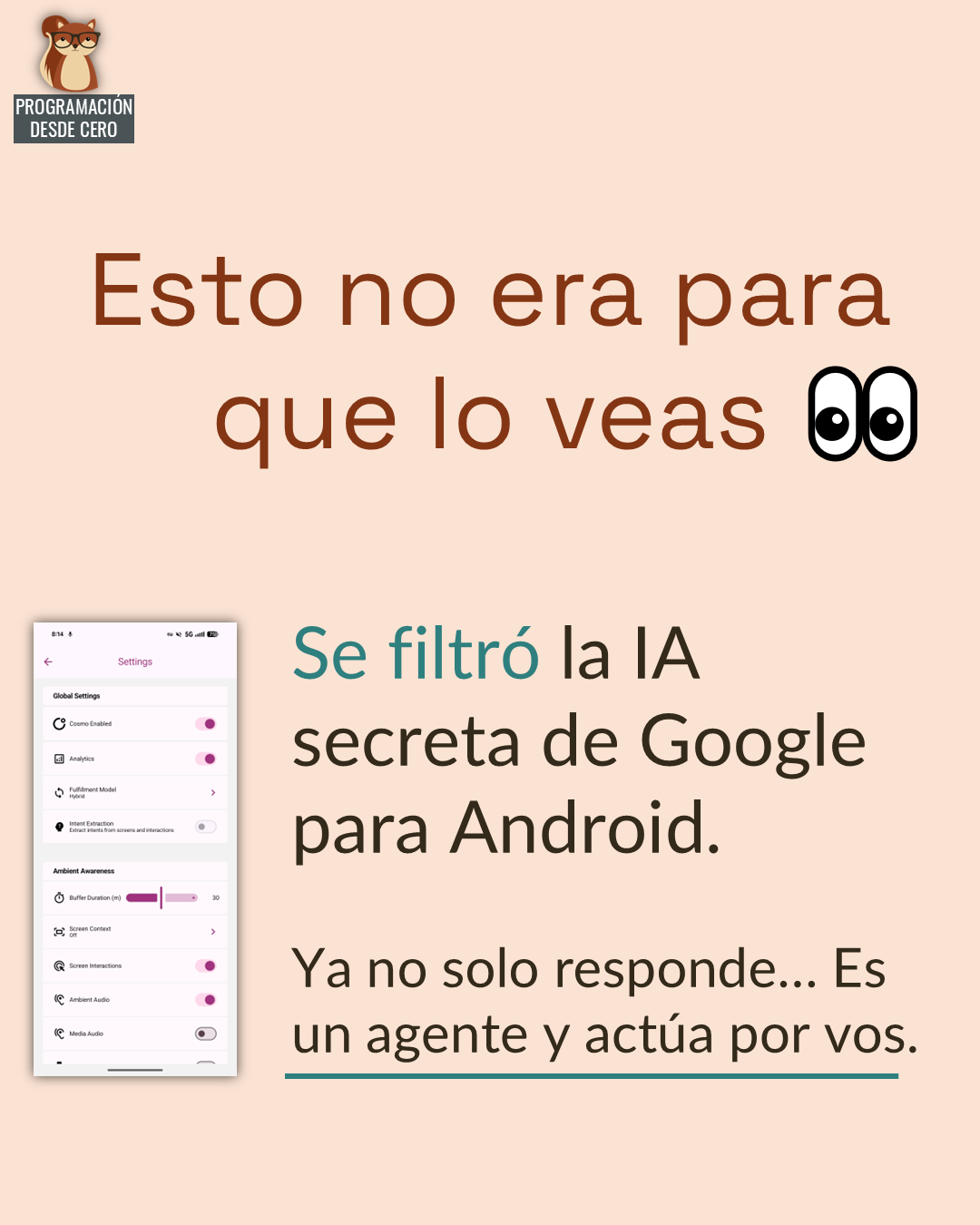 Google filtra accidentalmente su IA para Android